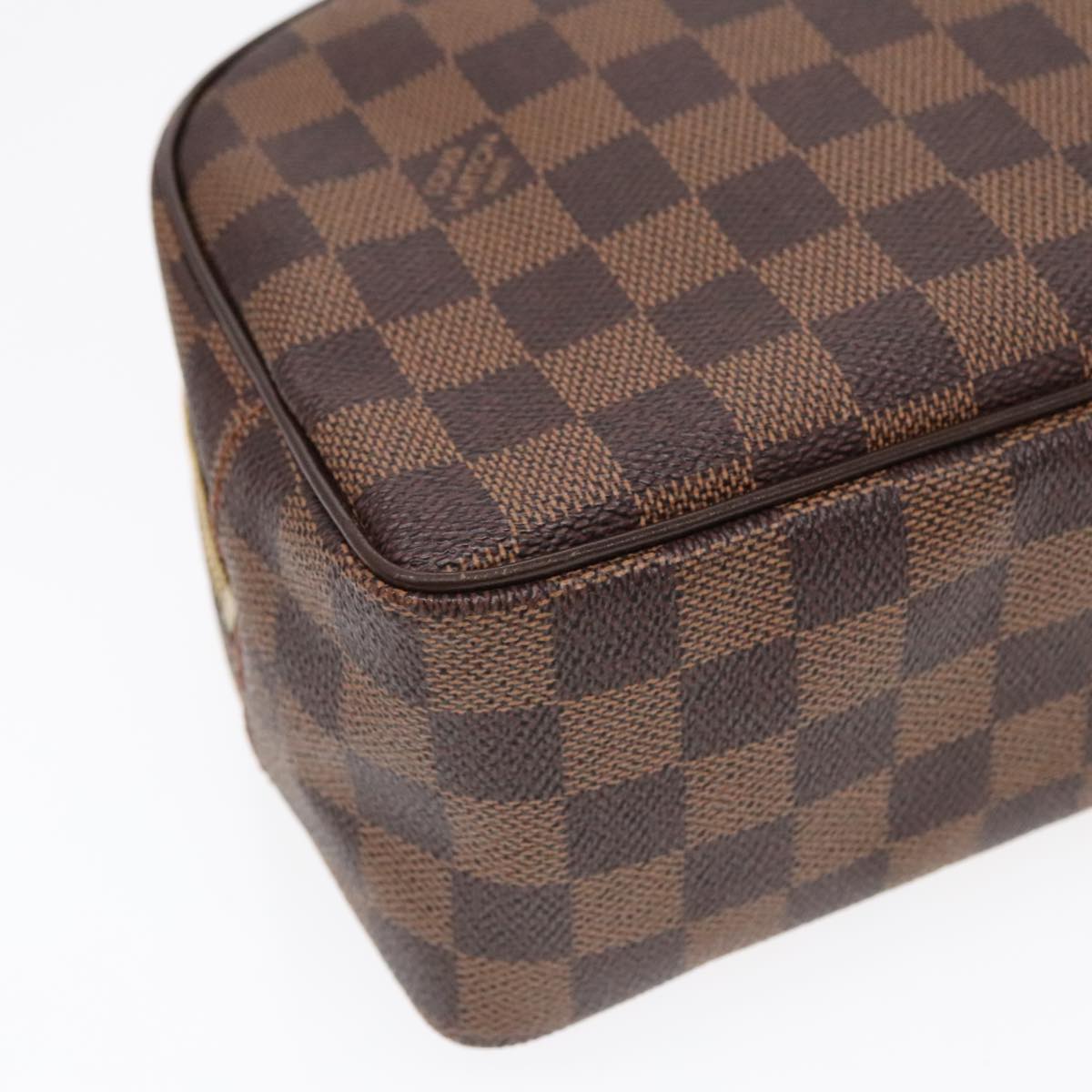 LOUIS VUITTON Damier Ebene Trousse Toilette 25 Clutch Bag N47624 LV Auth 92402