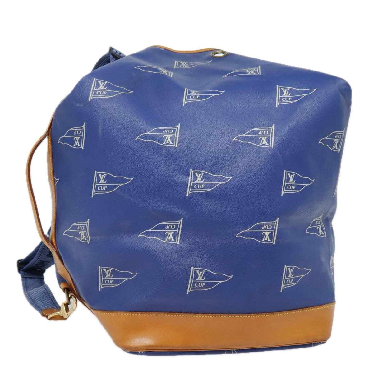 LOUIS VUITTON LV Cup Sac Marine Shoulder Bag PVC Leather Blue A24014 Auth 92406