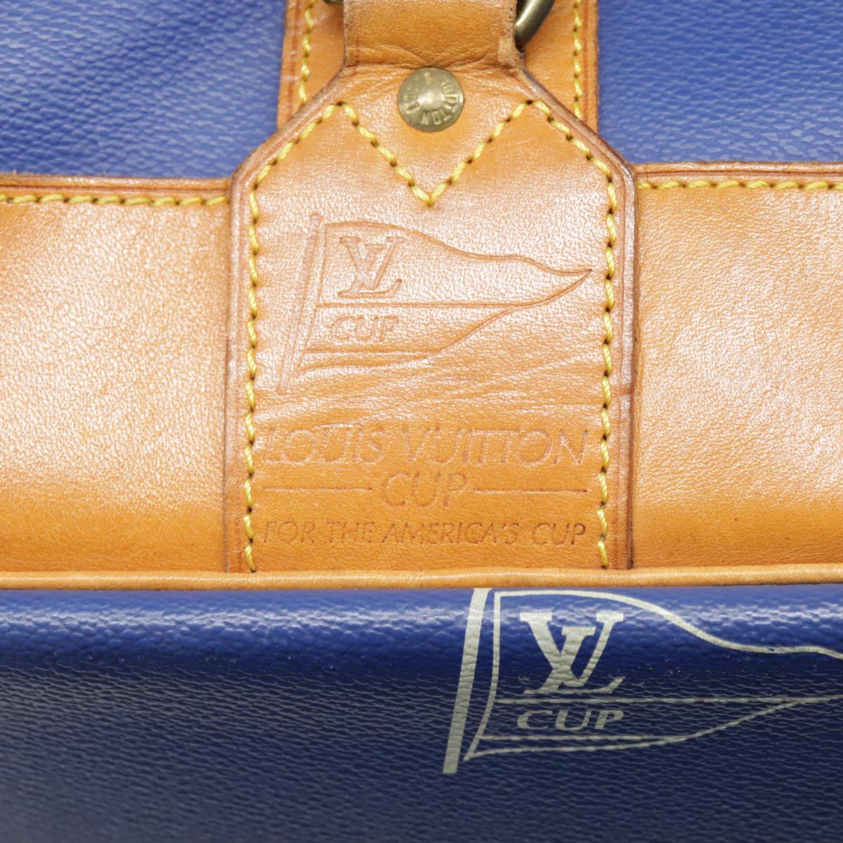 LOUIS VUITTON LV Cup Sac Marine Shoulder Bag PVC Leather Blue A24014 Auth 92406