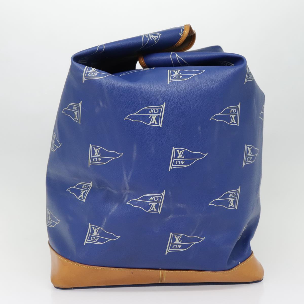 LOUIS VUITTON LV Cup Sac Marine Shoulder Bag PVC Leather Blue A24014 Auth 92406