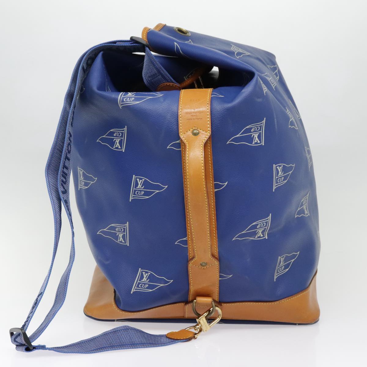 LOUIS VUITTON LV Cup Sac Marine Shoulder Bag PVC Leather Blue A24014 Auth 92406