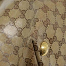 GUCCI GG Crystal Tote Bag Coated Canvas Beige White Silver 207292 Auth 92409-15