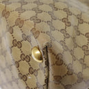 GUCCI GG Crystal Tote Bag Coated Canvas Beige White Silver 207292 Auth 92409-16