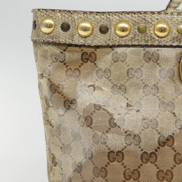GUCCI GG Crystal Tote Bag Coated Canvas Beige White Silver 207292 Auth 92409 - 0