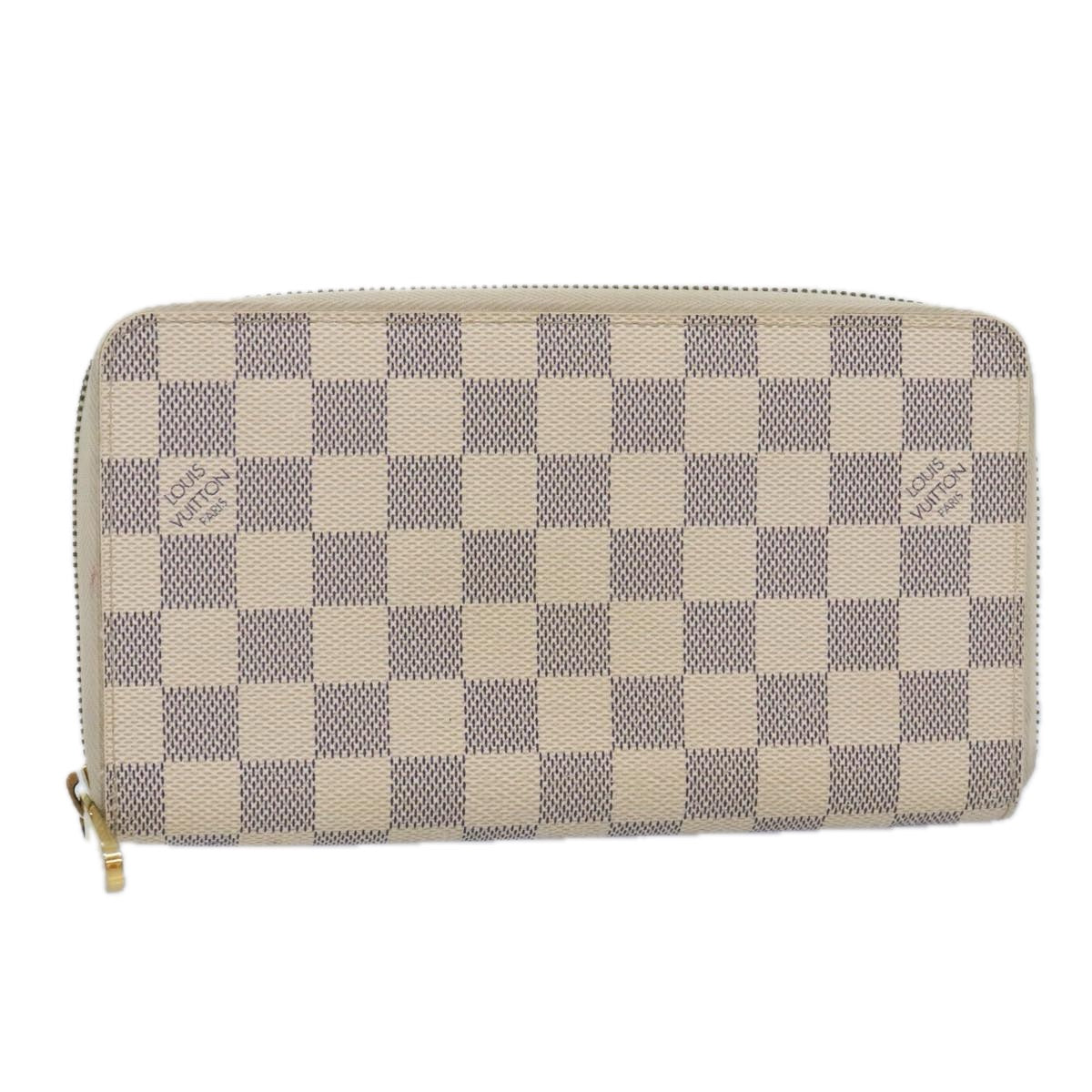 LOUIS VUITTON Damier Azur Zippy Organizer Long Wallet N60012 LV Auth 92424