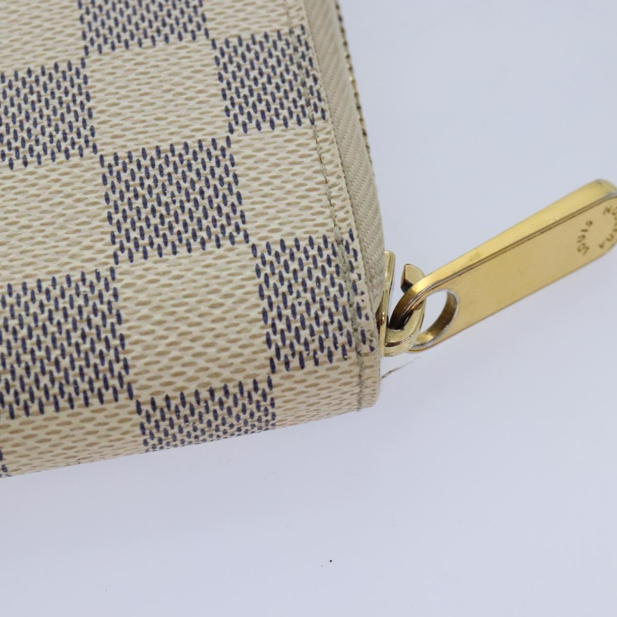 LOUIS VUITTON Damier Azur Zippy Organizer Long Wallet N60012 LV Auth 92424