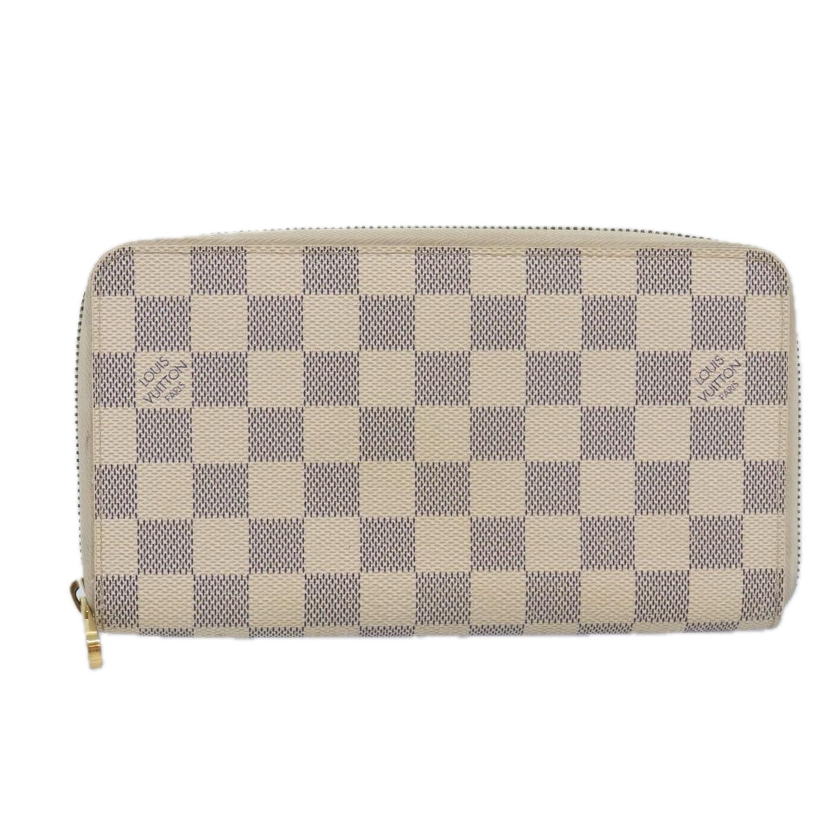 LOUIS VUITTON Damier Azur Zippy Organizer Long Wallet N60012 LV Auth 92424