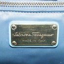 Salvatore Ferragamo Handtasche Saffiano-Leder 2-Wege Hellblau Gold Orig 92430-19