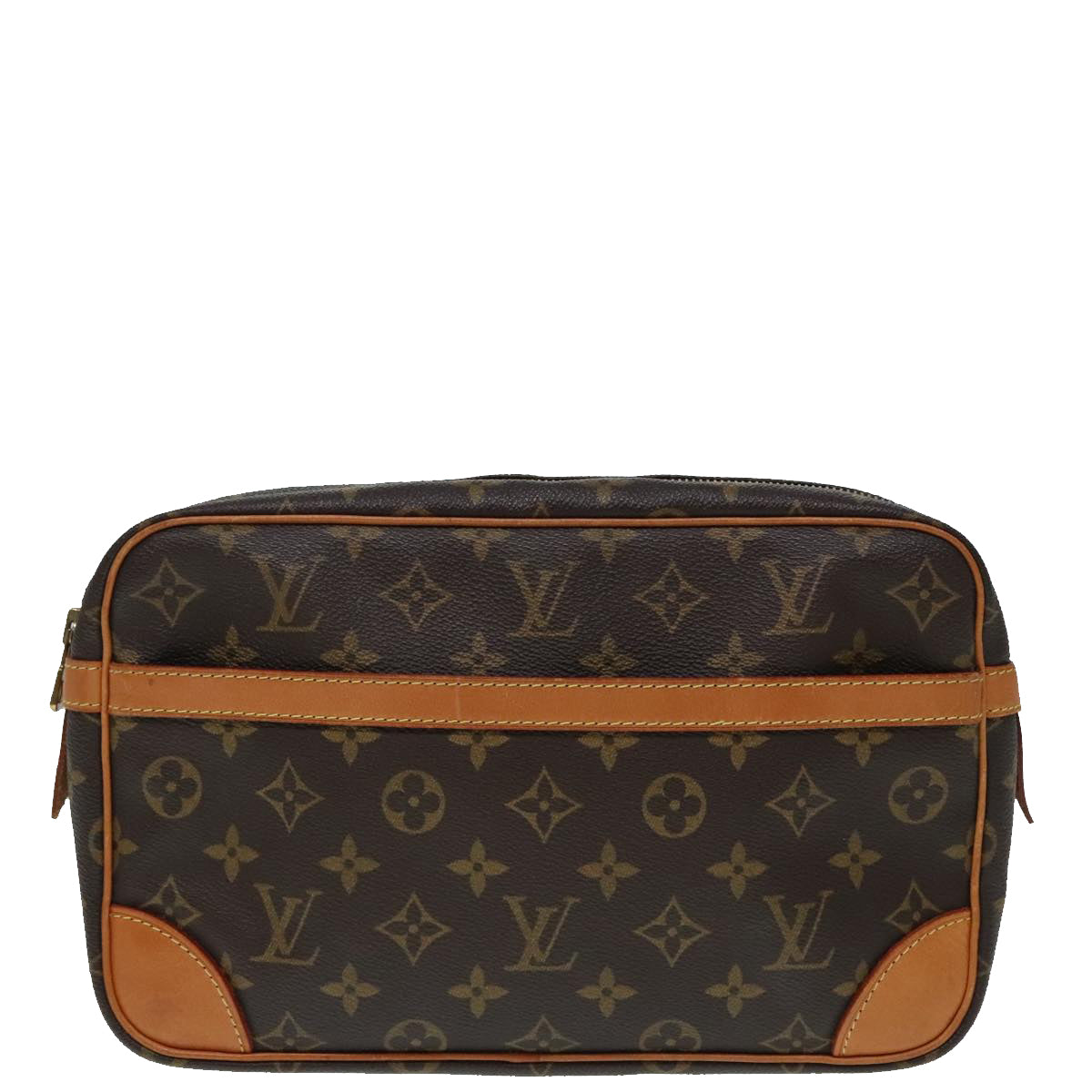 LOUIS VUITTON Monogram Compiegne 28 Clutch Bag M51845 LV Auth 92436