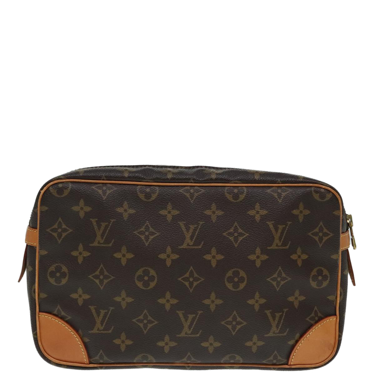 LOUIS VUITTON Monogram Compiegne 28 Clutch Bag M51845 LV Auth 92436