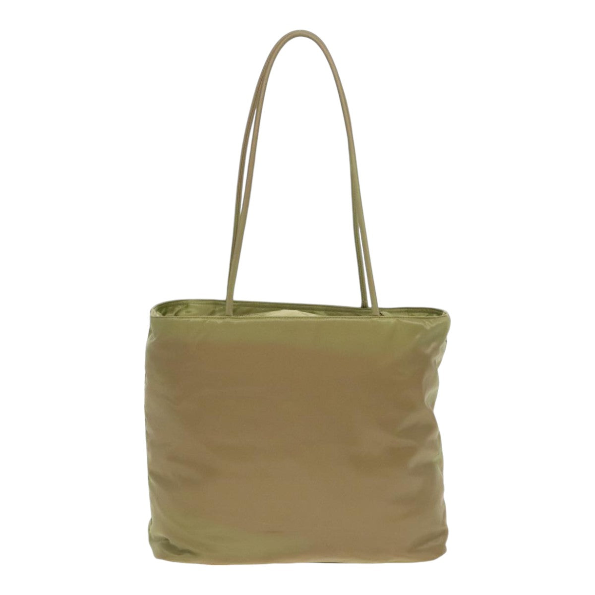 PRADA Tote Bag Nylon Green Silver Auth 92439 - 0