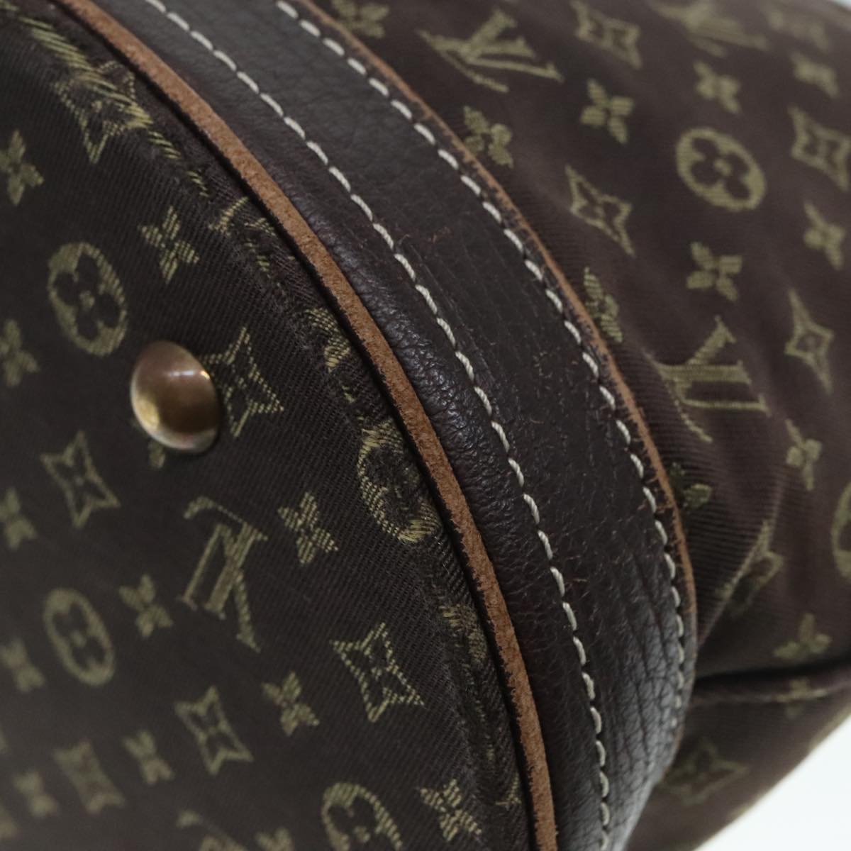 LOUIS VUITTON Monogram Mini Lin Bucket PM Shoulder Bag Brown M95226 Auth 92442