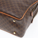 CELINE Macadam Canvas Shoulder Bag PVC Leather Brown Gold Auth 92489-15