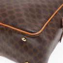 CELINE Macadam Canvas Shoulder Bag PVC Leather Brown Gold Auth 92489-17