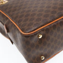 CELINE Macadam Canvas Shoulder Bag PVC Leather Brown Gold Auth 92489-8