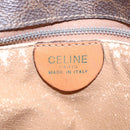 CELINE Macadam Canvas Shoulder Bag PVC Leather Brown Gold Auth 92489-9