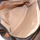 CELINE Macadam Canvas Shoulder Bag PVC Leather Brown Gold Auth 92489-19