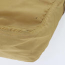 PRADA Shoulder Bag Nylon Beige Silver Auth 92490-14