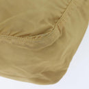PRADA Shoulder Bag Nylon Beige Silver Auth 92490-16
