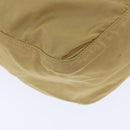 PRADA Shoulder Bag Nylon Beige Silver Auth 92490-17