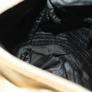 PRADA Shoulder Bag Nylon Beige Silver Auth 92490-19