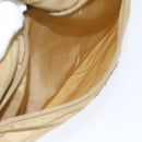 PRADA Shoulder Bag Nylon Beige Silver Auth 92490-21