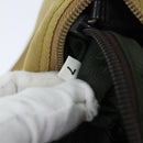 PRADA Shoulder Bag Nylon Beige Silver Auth 92490-12