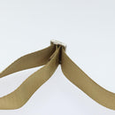 PRADA Shoulder Bag Nylon Beige Silver Auth 92490-8