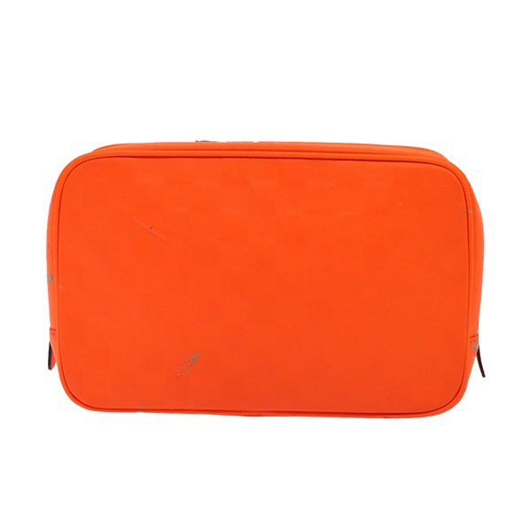 LOUIS VUITTON Damier Infini  Trousse Toilette Bag Orange N23348 LV Auth 92529