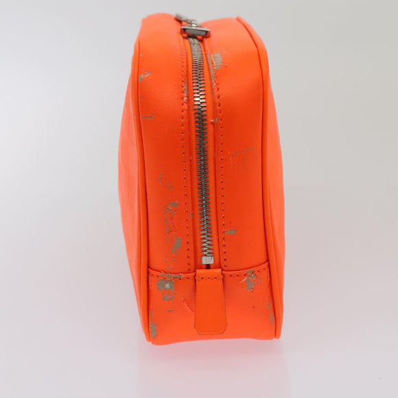 LOUIS VUITTON Damier Infini  Trousse Toilette Bag Orange N23348 LV Auth 92529
