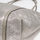 GUCCI GG implementation Tote Bag PVC Silver Auth 92536-10