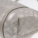 GUCCI GG implementation Tote Bag PVC Silver Auth 92536-12