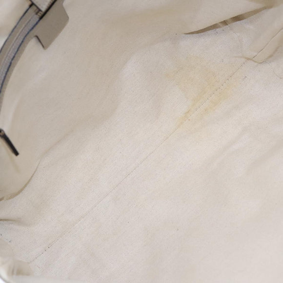 GUCCI GG implementation Tote Bag PVC Silver Auth 92536