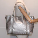 GUCCI GG implementation Tote Bag PVC Silver Auth 92536-20