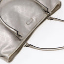 GUCCI GG implementation Tote Bag PVC Silver Auth 92536-6