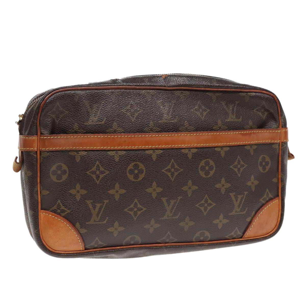 LOUIS VUITTON Monogram Compiegne 28 Clutch Bag M51845 LV Auth 92586