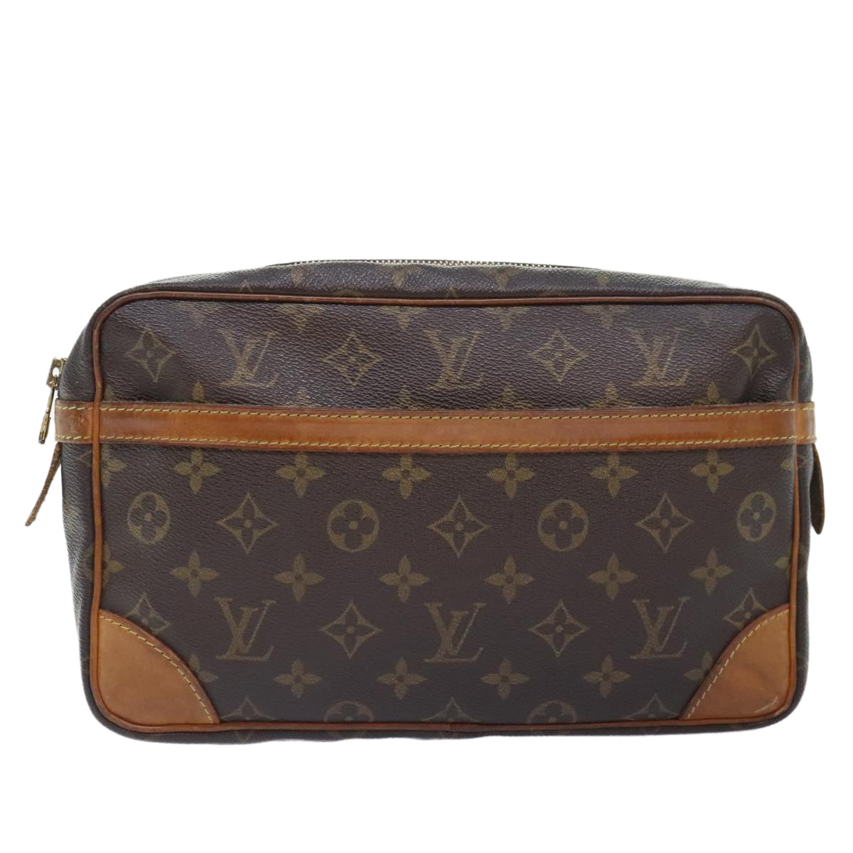 LOUIS VUITTON Monogram Compiegne 28 Clutch Bag M51845 LV Auth 92588