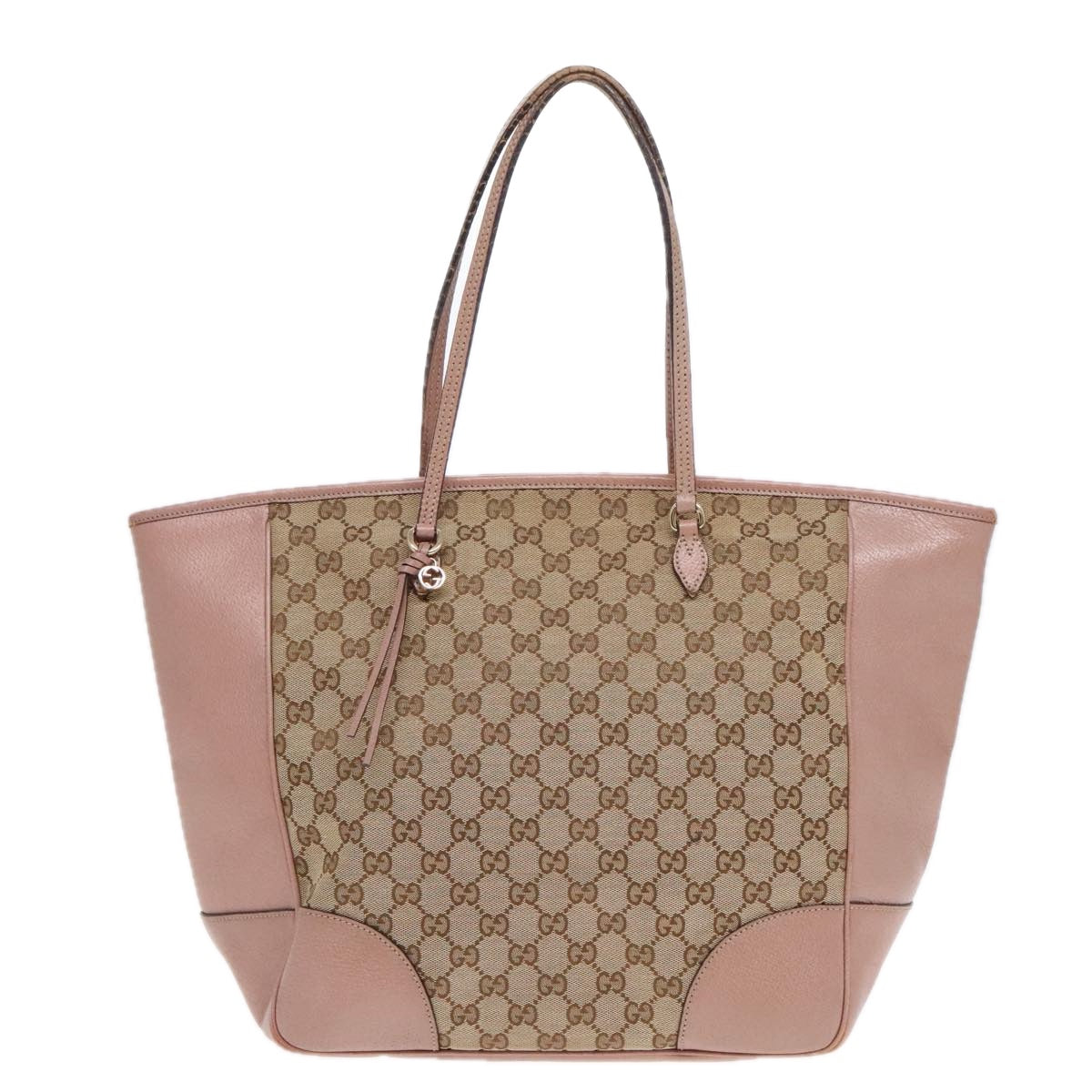 GUCCI GG Canvas Tote Bag Beige Auth 92607