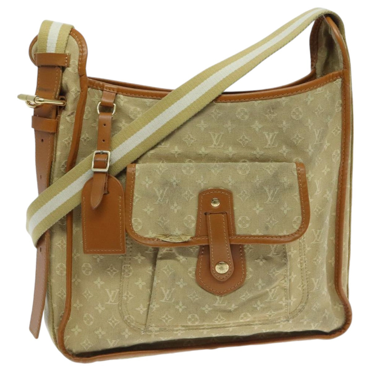 LOUIS VUITTON Monogram Mini Buzas Marie Kate Bag Beige M92323 LV Auth 92624