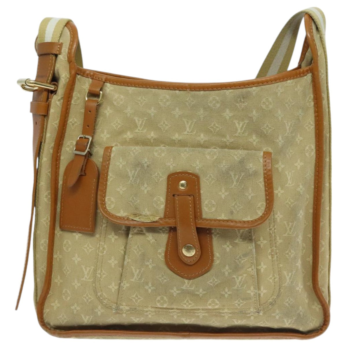 LOUIS VUITTON Monogram Mini Buzas Marie Kate Bag Beige M92323 LV Auth 92624