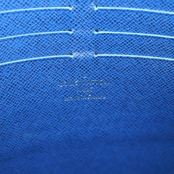 LOUIS VUITTON Taiga Pochette Voyage MM Clutch Bag Blue M30575 LV Auth 92645
