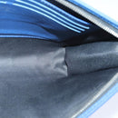 LOUIS VUITTON Taiga Pochette Voyage MM Clutch Bag Blue M30575 LV Auth 92645-17