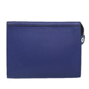 LOUIS VUITTON Taiga Pochette Voyage MM Clutch Bag Blue M30575 LV Auth 92645-13