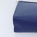 LOUIS VUITTON Taiga Pochette Voyage MM Clutch Bag Blue M30575 LV Auth 92645-7