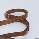 CELINE Macadam Canvas Circle Shoulder Bag PVC Leather Brown Gold Auth 92653-16