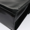 Salvatore Ferragamo Shoulder Bag Patent Leather Black Gold Auth 92696-16