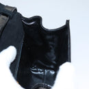 Salvatore Ferragamo Shoulder Bag Patent Leather Black Gold Auth 92696-18