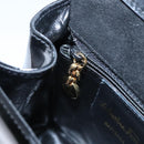 Salvatore Ferragamo Shoulder Bag Patent Leather Black Gold Auth 92696-20