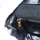 Salvatore Ferragamo Schoudertas Lakleer Zwart Goud Auth 92696-21