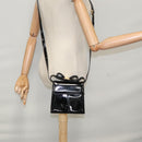 Salvatore Ferragamo Shoulder Bag Patent Leather Black Gold Auth 92696-22